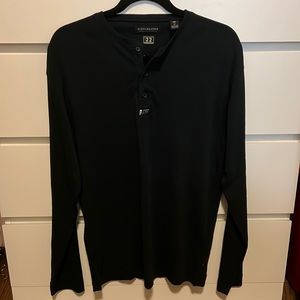 Long sleeve 3/4 button up navy Scotch and Soda shirt size medium